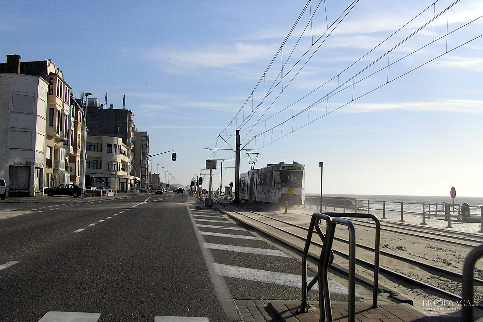 Coastal tram in Oostende Raversijde